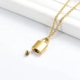 thumbnail image 5 of Padlock Necklace Stainless Steel Lock Chain for Men Women Cremation Jewelry for Ashes Urn Necklace Keepsake Memorial Punk Lock Pendant Ashes Holder, 5 of 7