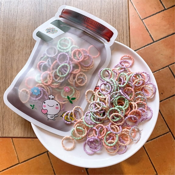 Seamless Elastic Hair Ties Gentle Ponytail Holders Fashionable Stretchable No Crease Hair Ropes For Children And Girls 100