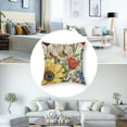 thumbnail image 5 of nygtbtfer  Throw Pillow Set of 2 Decorative Spring Pillow Covers Linen Flower Butterfly Farmhouse Pillowcases for Sofa Couch Living Room Outdoor White, 5 of 7