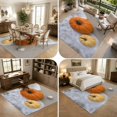 thumbnail image 3 of Area Rugs 5'x7', Coastal Pumpkins Carpet Runner Indoor Outdoor Rugs Home Decor Aesthetic, Fall Thanksgiving Plant Waves Shells Non Slip Mats Washable Accent Rug for Living Room Bedroom, 3 of 5