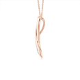 thumbnail image 2 of ANGARA Natural Gypsy-Set Diamond Ribbon Pendant in 14K Rose Gold for Women (Size-2.45mm| Color-G| Clarity-VS2) | April Birthstone, Anniversary, Jewelry Gift for Women | Natural Diamond Necklace, 2 of 7