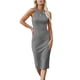 thumbnail image 1 of Vestido PRETTYGARDEN Bodycon Midi Sin Mangas Gris Talle S, 1 of 6