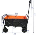 thumbnail image 6 of Kacho Wagon Cart, Heavy Duty, Adjustable Handle, Garden Cart Wagon for Lawn, Utility Wagon for Sports, Camping, Garden, and Shopping, for Garden, Sports, Picnic, Black, 6 of 9