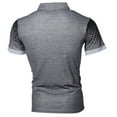 thumbnail image 4 of Men's Shirts Short Sleeve Casual Fashion Tee Shirts Gradient Slim Fit Golf Shirt with Pocket, 4 of 4