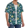 thumbnail image 4 of Wukai Floral Men's Casual Short-Sleeve Button Down Shirt - Lightweight Summer Dress Shirt for Daily Wear-4X-Large, 4 of 7