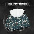 thumbnail image 5 of Xecao Vintage Floral Print Tissue Box Cover,Modern PVC Leather Square Tissue Box Holder for Creative Decorative, 5 of 7