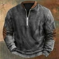 thumbnail image 2 of 2024 Automne Hiver Mode Homme Décontracté Imprimé Numérique 3D Demi-Fermeture à Glissière Col Rond Chandail en Molleton Sans Capuche Imitation Tricoté Tissu Confortable, 2 of 3