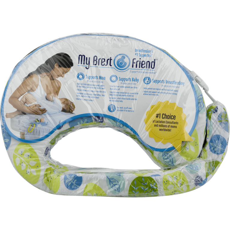 My Brest Friend Original Nursing Pillow Green Blue Leaf Walmart
