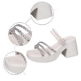 thumbnail image 4 of MKLEKYY Sandalias deportivas para Mujer, Sandalias de Moda Con Nuevo Patrón, Color Sólido, decoración Brillante, Punta Abierta, Transpirables y Cómodas, Zapatos Casuales de Tacón Cuadrado, 4 of 4