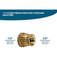 thumbnail image 4 of Supply Giant BRRC1002-NL 1" x 3/4" Brass Reducing Coupling, Lead Free, 4 of 4