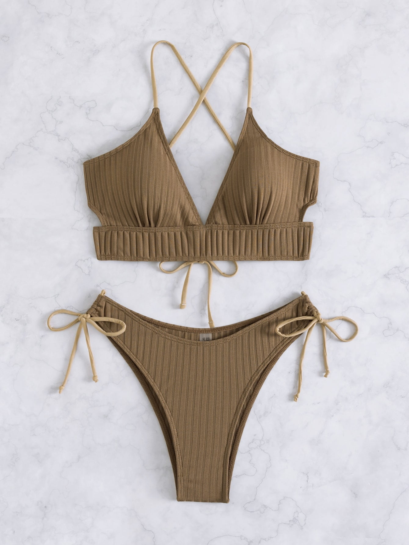 Drawstring Tie Side Bikini Swimsuit picture