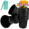 thumbnail image 2 of Plant Pot 100Pcs PP Flower Pot 4in Reusable Flower Planter with 8 Drainage Holes Multipurpose Gardening Tools, 2 of 11