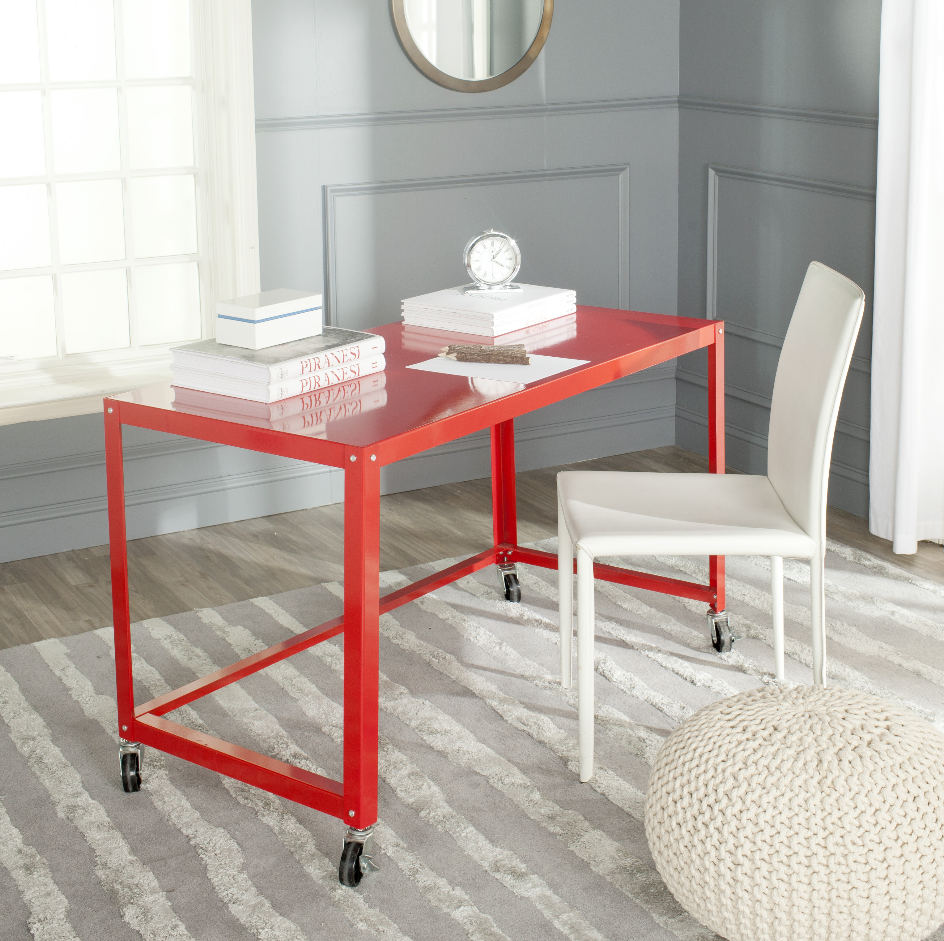 Safavieh Bentley Modern Glam Writing Desk with Casters