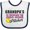 White and Navy, variant on Inktastic Grandpas Little Pitcher Softball Girls Baby Bib