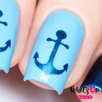 Whats Up Nails Anchor Vinyl Stencils for Nautical Nail Art Design
