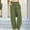 Army Green, variant on Juslio Womens Pants Casual with Pockets Elastic Waist Linen High Waist Linen Pants XL