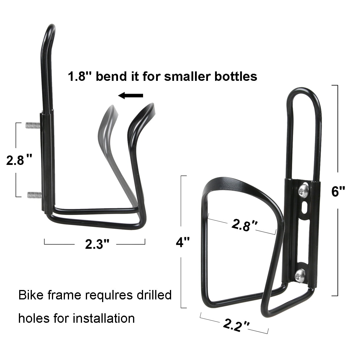 1x Mountain Bike Cycling Alloy Kettle Rack Cup Water Bottle Cage Holder Fu