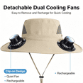thumbnail image 5 of WKSCLPAI Wide Brim Solar Fan Hat - Clearance Sale! Fishing Hat with 2 Built-in Solar Fans, 3-Speed Adjustable & USB Rechargeable, Dual Power Mode Sun Hat for Men Women Outdoor, 5 of 7
