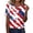 Red, variant on Women's America 250 Usa Shirt Stars Striped American Flag Print Button Down V Neck Patriotic 4th Of July Shirts for Women