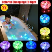 1/2pcs Waterproof Bath Light Up Toys LED Lamp Kids Baby Bathroom Accessories Shower Time Tub Swimming Pool Colorful Changing