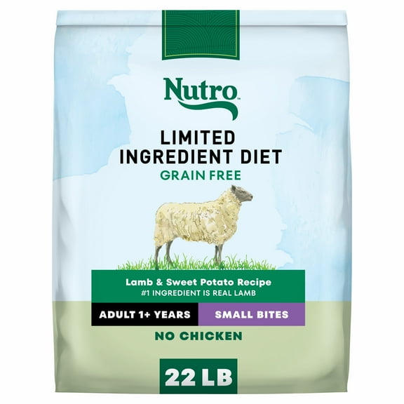 Nutro Limited Ingredient Diet Small Bites Adult Dry Dog Food, Lamb & Sweet Potato Recipe, 22 lbs.