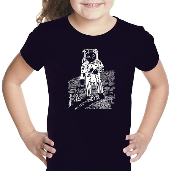 LA Pop Art Girl's Word Art T-shirt - ASTRONAUT