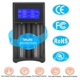 thumbnail image 4 of Batería SEIVI PC Negro Portátil Viaje LCD Pantalla Inteligente USB Doble Ranura Cargador De Batería Para Ni MH Ni Cd AA AAA Li Ion LiFePO4 IMR 26650 14500, 4 of 7