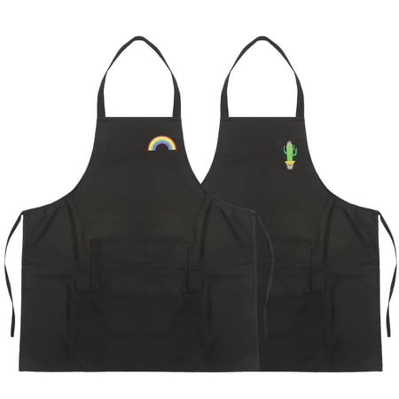 

2Pcs Kitchen Aprons Oil-proof Cooking Aprons Wear-resistant Aprons Kitchen Supplies
