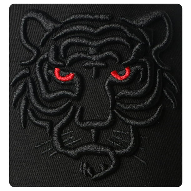 Gorra de béisbol bordada con tigre animal, gorra de béisbol estilo hip hop genial para hombres y mujeres fanáticos de los deportes
