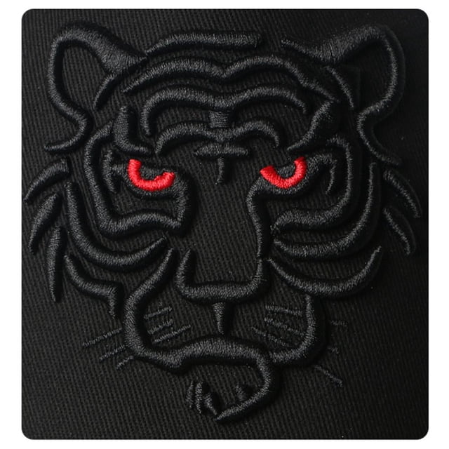 Gorra de béisbol bordada con tigre animal, gorra de béisbol estilo hip hop genial para hombres y mujeres fanáticos de los deportes