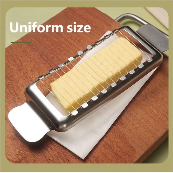 2 Pack Butter Slicer Cutter Set(Each 7.87*2.75in), Stainless Steel and Aluminum Alloy Wire Butter and Cheese Slicing Tools