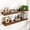 Rustic Brown, variant on Square Floating Shelves for Wall 12"W x 12"D x 1.2"H, Small Engineered Wood Wall Shelves with Invisible Brackets for Living Room Bedroom Bathroom Office Kitchen Storage & Decor, Oak Finish, Set of 3