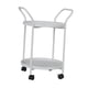 thumbnail image 2 of Mesa al final con ruedas con el organizador de metal de doble mango Cartero Utilidad Cart de 2 niveles Carry para baño, 2 of 8