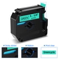 thumbnail image 4 of GREENCYCLE 4PK Compatible for Brother P-touch M Tape MK721 M-K721 M721 9mm 0.35" Black on Green for Brother PT-100 PT-M95 PT-90 PT-70 PT-65 PT-85 Label Maker Refills, 4 of 7