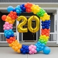 thumbnail image 5 of Gold Number 20 Mylar Foil Balloon 40 inch - Helium or Air Filled Metallic Balloons for 20th Birthday Party, Anniversary, Graduation Decorations, 5 of 7