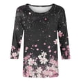 thumbnail image 3 of SHE IS My Items Womens Long Sleeve V Neck Cotton White Tops for Women V Neck Oversized Long Sleeve Shirts for Women Graphic Basic Fitted Tees for Plus Size Women, 3 of 4