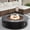 Stone Gray, variant on VENTOPYR Outdoor Propane Fire Pit Coffee Table with Bronze Round Base Patio Heater