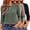 Black-Coffee-Grey Green, variant on 3 Pack 3/4 Sleeve Shirts for Women Dressy Casual Womens Tops Crew Neck Casual Tunic Tops Fall Clothes