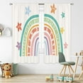 thumbnail image 2 of Kids Boho Rainbow Alphabet Curtains 42Wx63H Inch Rod Pocket ABC Numbers Nursery Educational Funny Learning Art Printed Baby Girl Boy Living Room Bedroom Window Drapes Treatment Fabric 2 Panels, 2 of 4