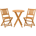 thumbnail image 1 of Outsunny 3 Piece Folding Patio Bistro Set Dining Table Set Table and 2 Chairs Acacia Wood, 1 of 10