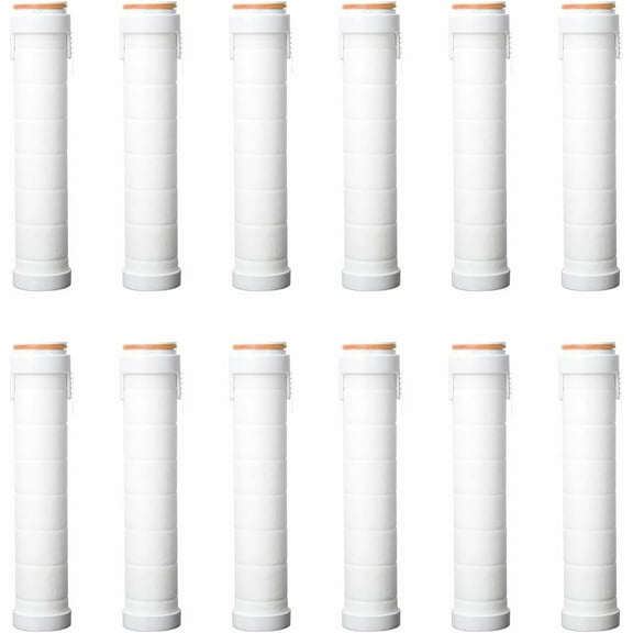 NOGIS 12Pcs Shower Filter for Handheld Shower Head Shower Filter Replacement High Pressure Handheld Shower Heads Filter Replacement Filters for Hard Water Remove Chlorine and Harmful Substances