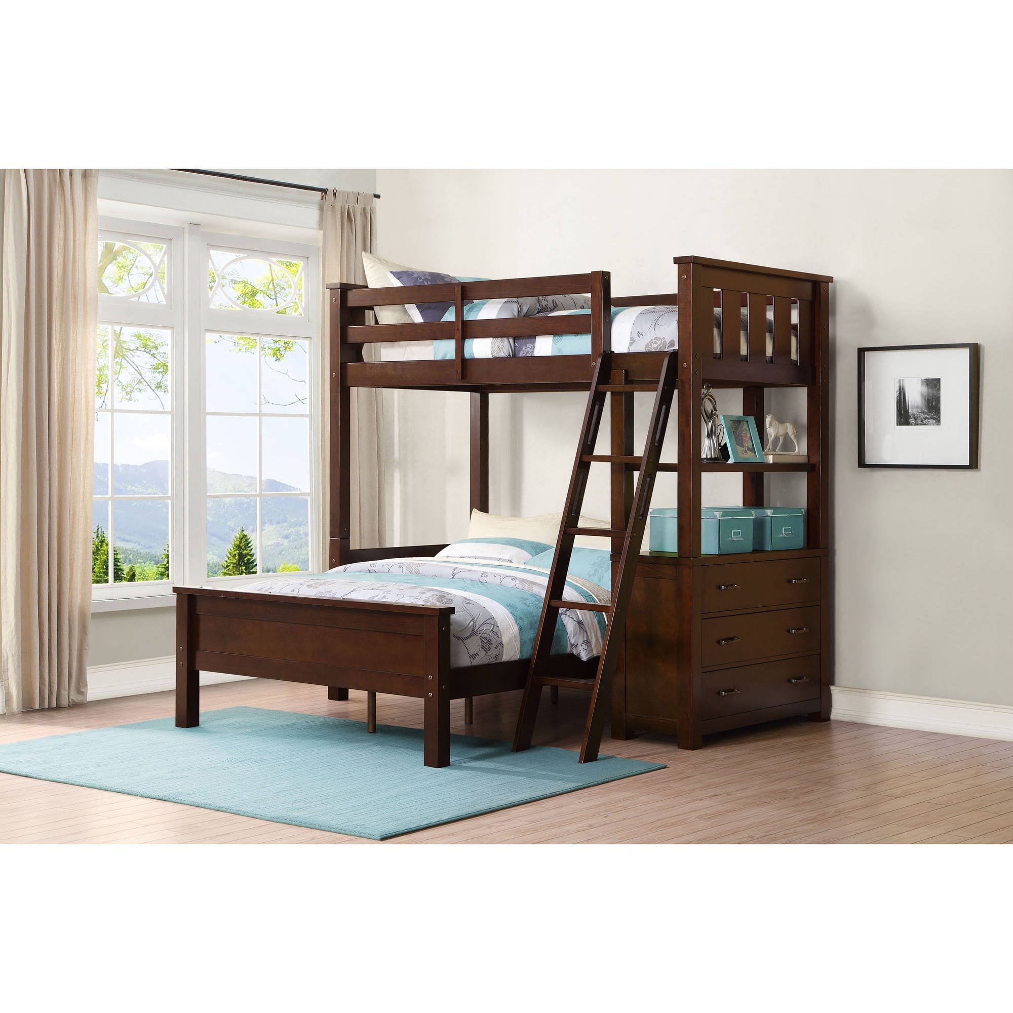 Whalen Nicholas Twin Over Full Loft Bunk Bed Wi Com