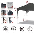 thumbnail image 3 of ABCCANOPY 10' x 10' Dark Gray Outdoor Pop up Canopy Tent Camping Sun Shelter-Series, 3 of 8