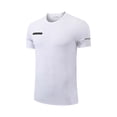 thumbnail image 2 of Men's Cooling Ice Silk Seamless T-Shirt Short Sleeve Solid Color Summer Quick Dry Breathable Athletic Tee Moisture Wicking Workout Running Casual Everyday Top Essential | JASKFLY,White XL, 2 of 5