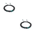 thumbnail image 2 of Sonducket Pulseras a juego de moda ajustable negro Rock exquisitas cuentas de oración accesorios de mujer para Yoga África turquesa Type1 NO1, 2 of 6