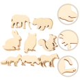thumbnail image 3 of Bamboohart 48 Pcs Découpes en Bois Non Finies Forêt Animale, 3 of 6