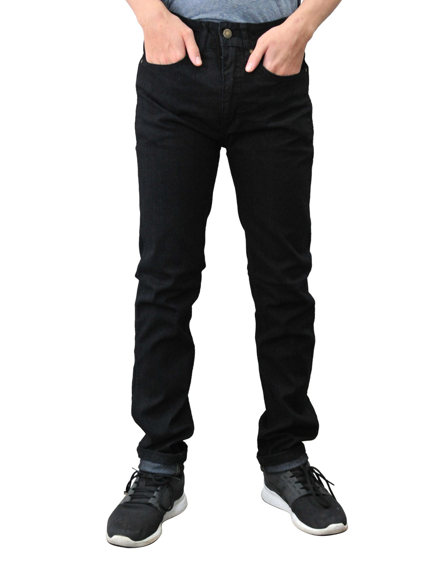 Caesar Mens Skinny Stretch Jeans Slim 