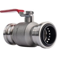 QuickFitting 1 In. Push-to-Connect Stainless Steel Full Port Ball Valve SS932R