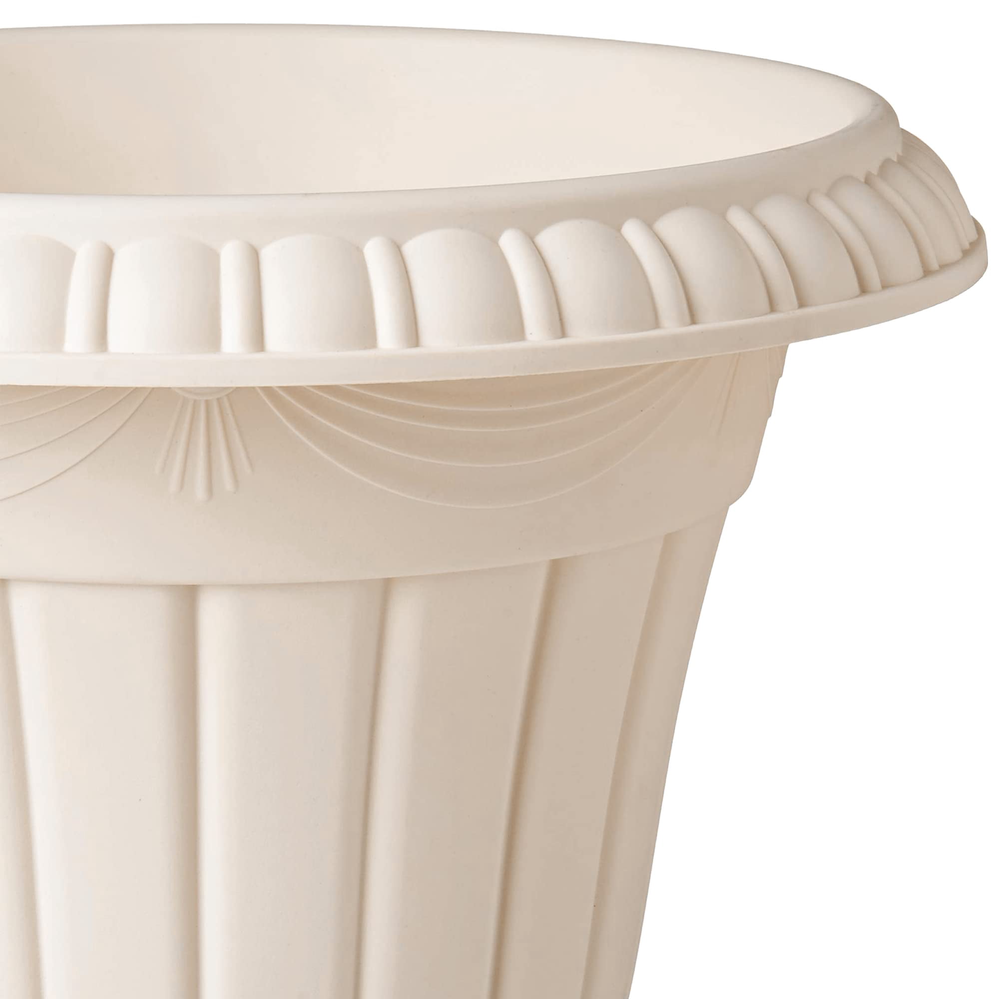 Classic Traditional Plastic Urn Planter Indoor Outdoor Garden Decor Flower Pot Vase 10x12 Black