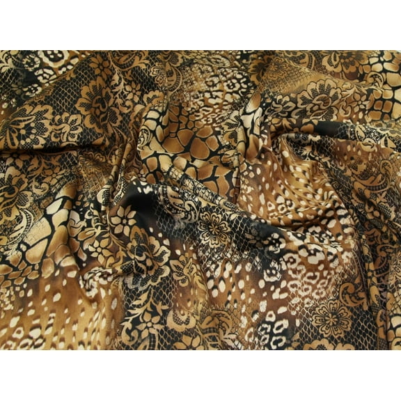 Lady McElroy Stretch Cotton Sateen Dress Fabric Brown - per yard
